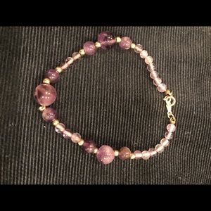 Amethyst Beaded Bracelet